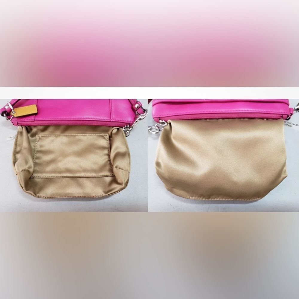 EUC Coach Barbie-Pink Leather Small Wristlet Bag - Picture 5 of 11